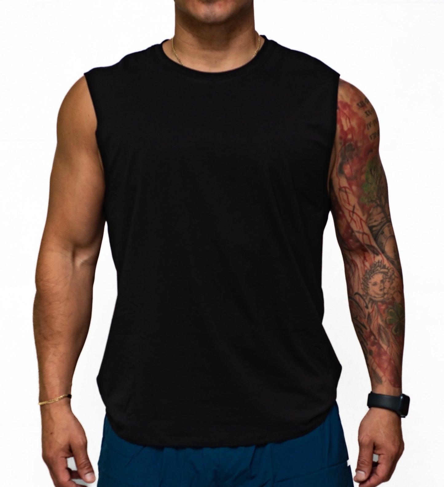 Playera sin mangas color negro