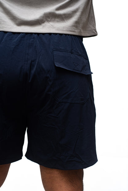 Short deportivo azul